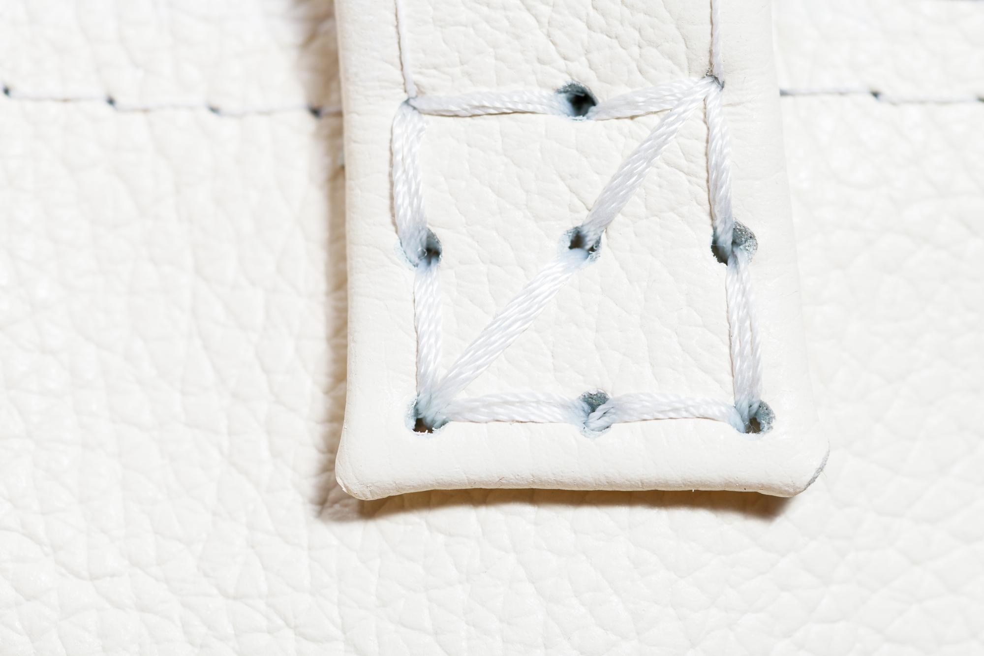 Close-up of textured satin stitch